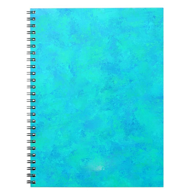 Cuaderno Patrón abstracto azul turquesa (Frente)