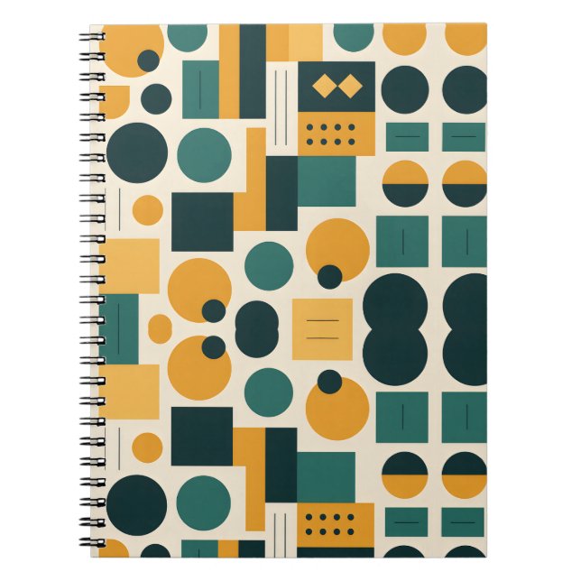 Cuaderno patrón abstracto Bauhaus (Frente)