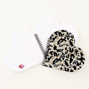 Cuaderno Patrón abstracto bohemio africano de leopardo