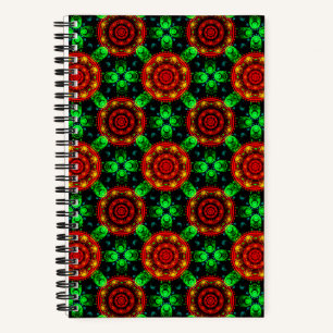 Cuaderno Patrón abstracto boho elegante moderno floral #504