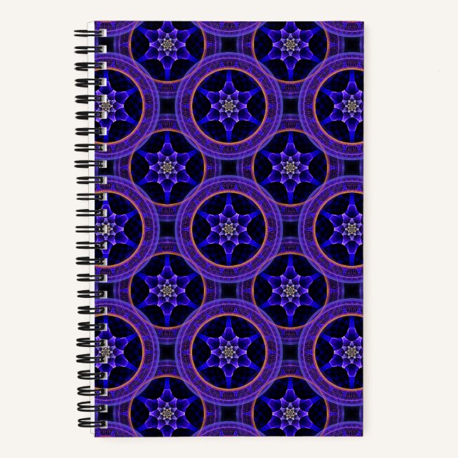 Cuaderno Patrón abstracto boho elegante moderno floral #505 (Anverso)