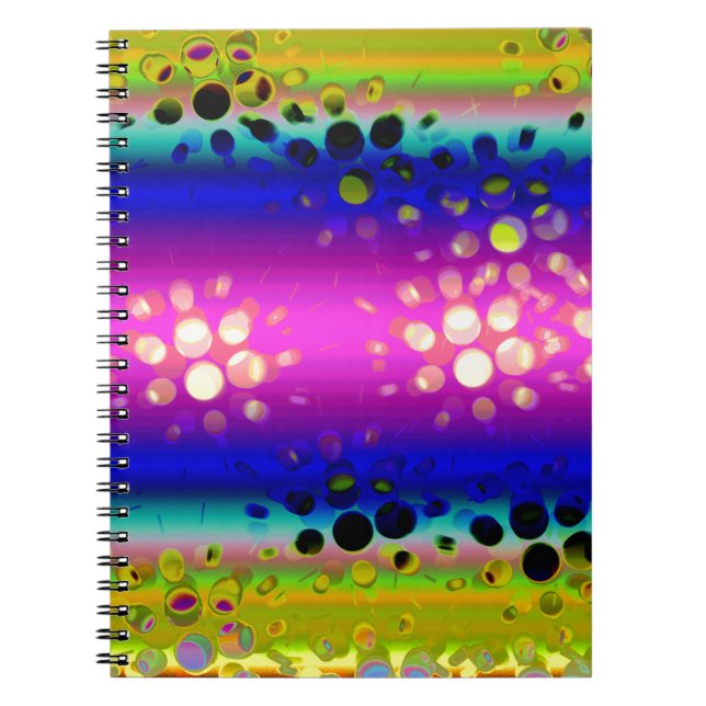 Cuaderno Patrón abstracto colorido (Frente)