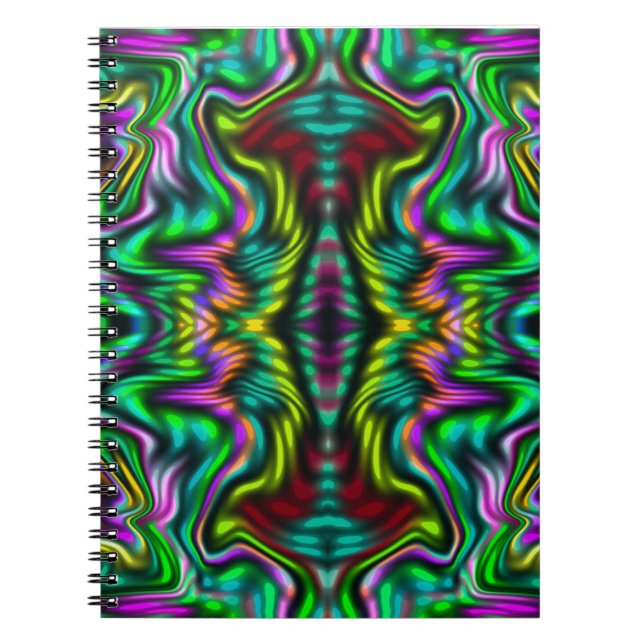 Cuaderno Patrón abstracto colorido. (Frente)