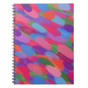 Cuaderno Patrón abstracto colorido de las gotas arcoiris