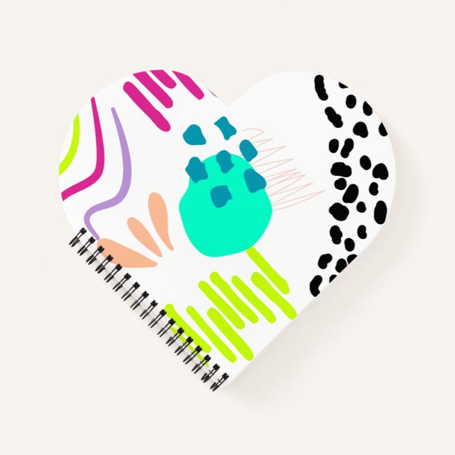 Cuaderno Patrón abstracto colorido moderno (Anverso)
