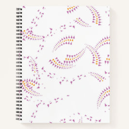 Cuaderno Patrón abstracto continuo de oro negro