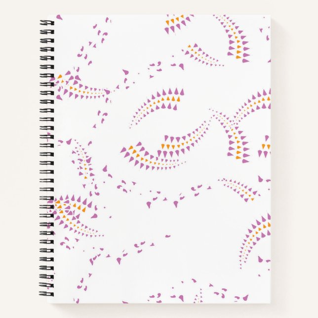 Cuaderno Patrón abstracto continuo de oro negro (Anverso)