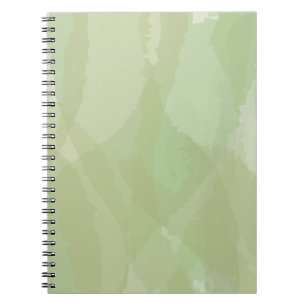 Cuaderno Patrón abstracto de acuarela verde, fresco y moder