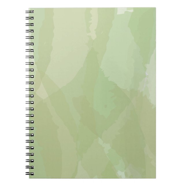 Cuaderno Patrón abstracto de acuarela verde, fresco y moder (Frente)