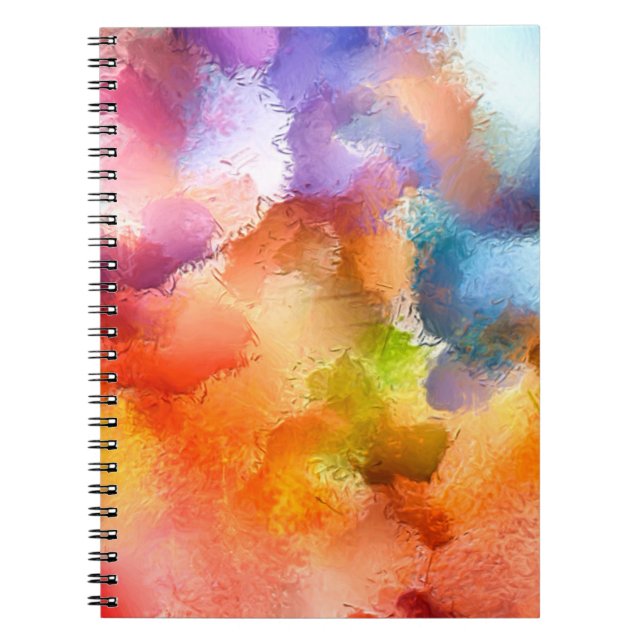 Cuaderno Patrón abstracto de arte digital. Dibujo manual mo (Frente)