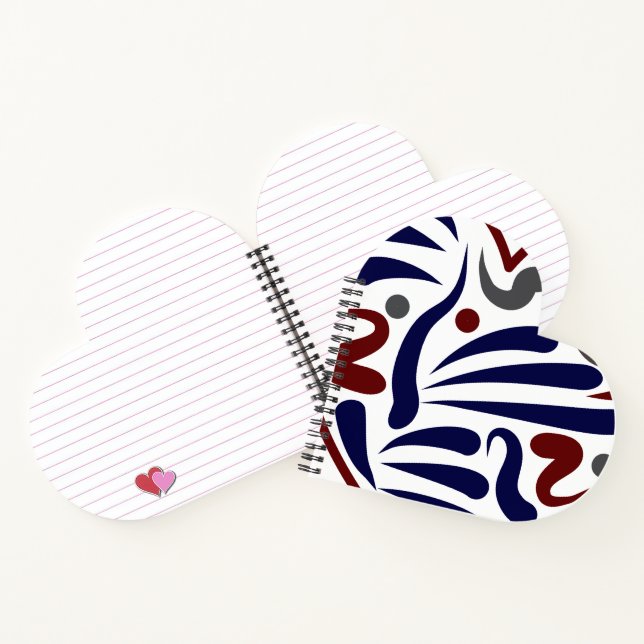 Cuaderno patrón abstracto de bonito (Interior)