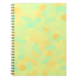 Cuaderno Patrón abstracto de formas amarillas y verdes
