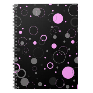 Cuaderno Patrón abstracto de gris rosado sin fisuras con cí