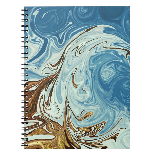 Cuaderno Patrón abstracto de líquido (Frente)