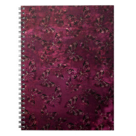 Cuaderno Patrón abstracto de mariposa retro sin fisuras par