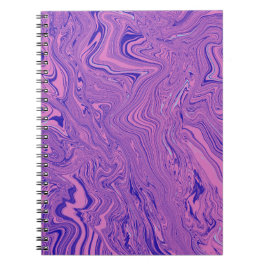 Cuaderno Patrón abstracto de mármol líquido violeta