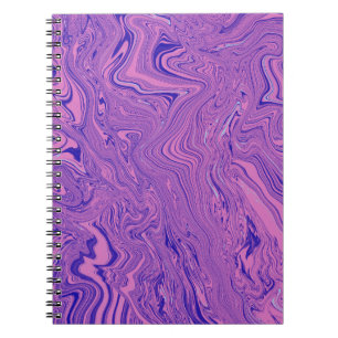 Cuaderno Patrón abstracto de mármol líquido violeta