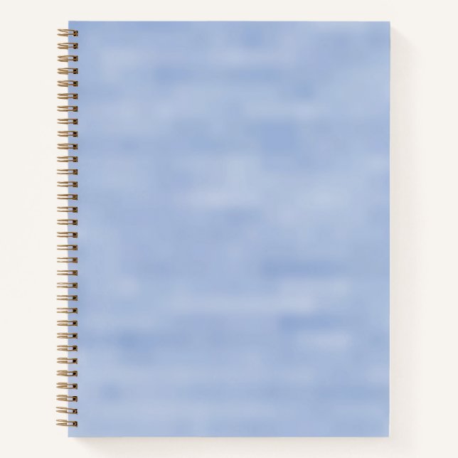 Cuaderno Patrón abstracto del cielo blanco azul claro minim (Anverso)