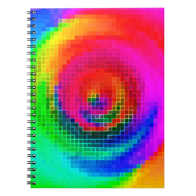 Cuaderno patrón abstracto, fondo de pantalla geométrico mul (Frente)