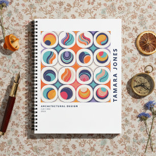 Cuaderno Patrón Abstracto Geométrico Bauhaus #2 ID1068