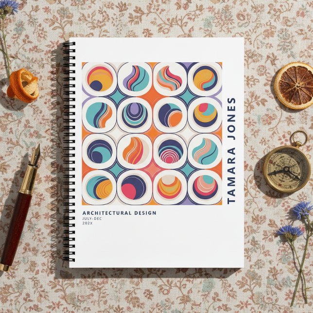 Cuaderno Patrón Abstracto Geométrico Bauhaus #2 ID1068 (Subido por el creador)