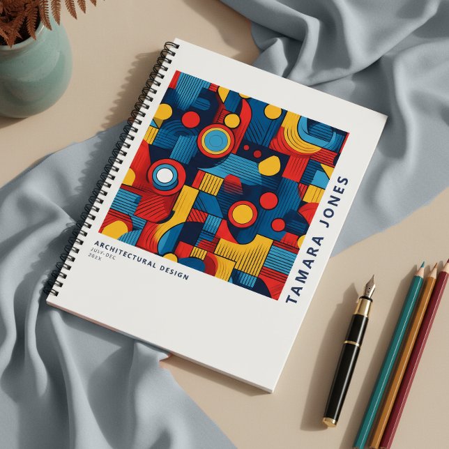 Cuaderno Patrón abstracto geométrico Bauhaus #4 ID1068 (Subido por el creador)