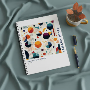 Cuaderno Patrón abstracto geométrico Bauhaus#5 ID1068