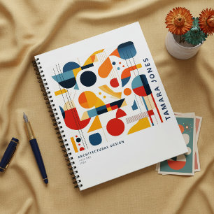Cuaderno Patrón Abstracto Geométrico Bauhaus #6 ID1068