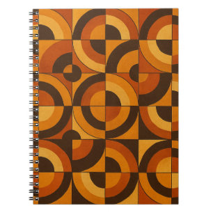 Cuaderno Patrón abstracto geométrico modernista de mediados