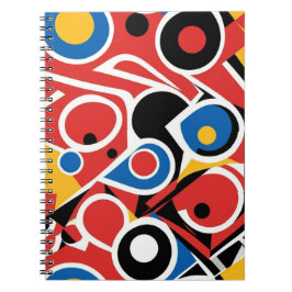 Cuaderno Patrón abstracto geométrico pop art atrevido