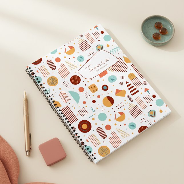 Cuaderno Patrón Abstracto Geométrico Retro #5 Ladrillo Dora (Subido por el creador)