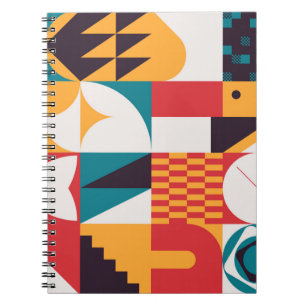Cuaderno Patrón abstracto inspirado en el arte del Brutalis