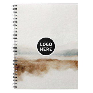 Cuaderno Patrón abstracto minimalista de acuarela natural