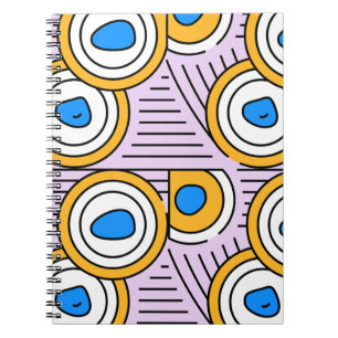 Cuaderno Patrón abstracto moderno colorido del Tíbet en vio