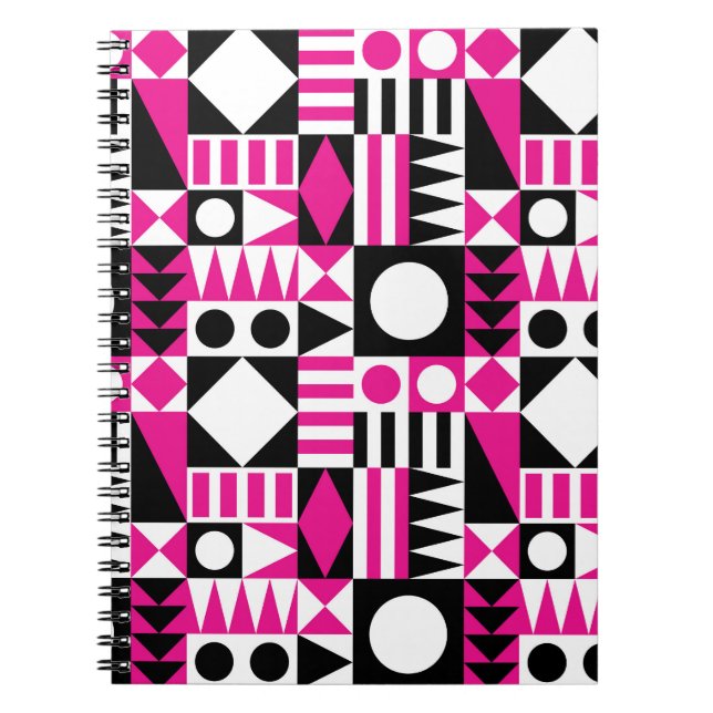 Cuaderno Patrón abstracto moderno de mediados de siglo. (Frente)