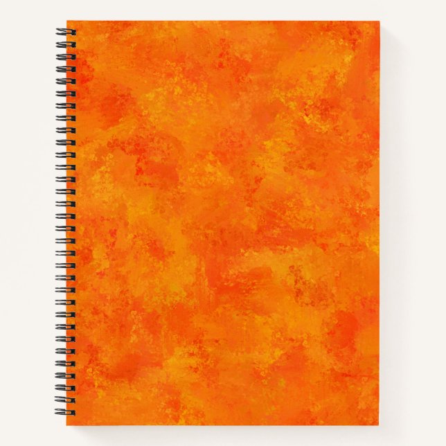 Cuaderno Patrón abstracto naranja (Anverso)