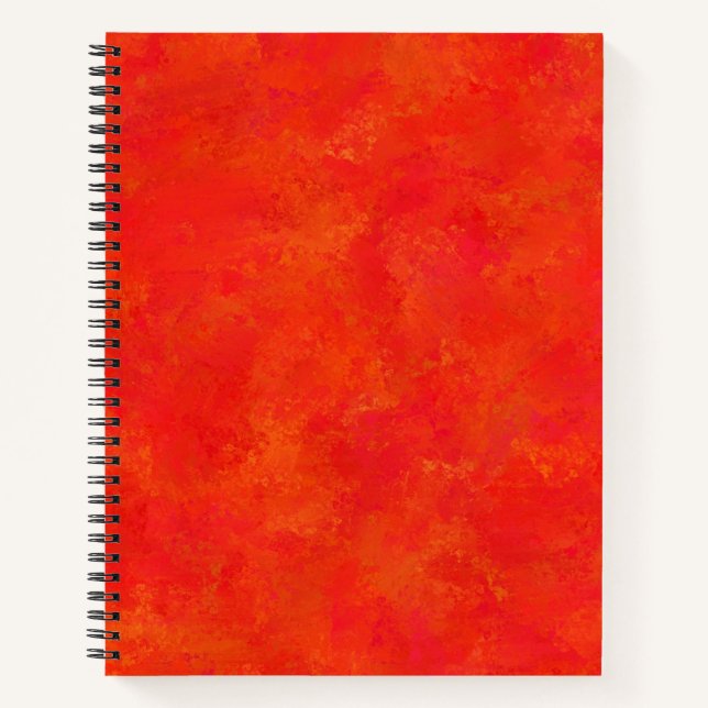 Cuaderno Patrón abstracto naranja rojo (Anverso)