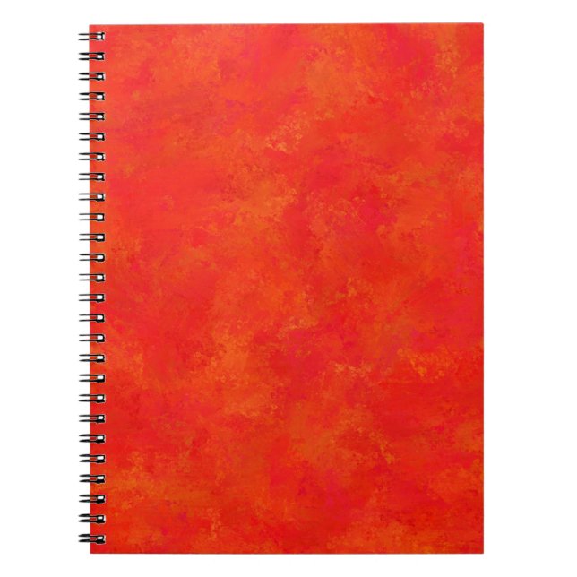 Cuaderno Patrón abstracto naranja rojo (Frente)