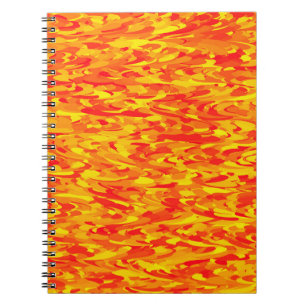 Cuaderno Patrón abstracto Naranja rojo amarillo