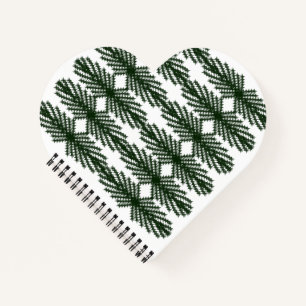 Cuaderno Patrón Abstracto Personalizado de Pino Color Verde