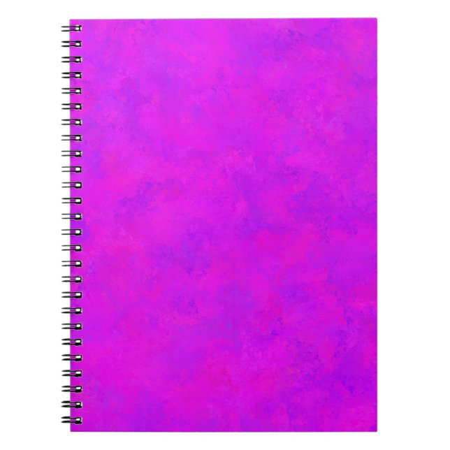 Cuaderno Patrón abstracto púrpura rosa (Frente)