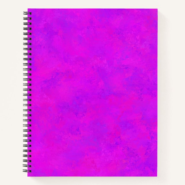 Cuaderno Patrón abstracto púrpura rosa (Anverso)