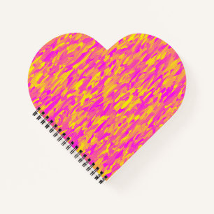 Cuaderno Patrón abstracto rosa amarillo naranja