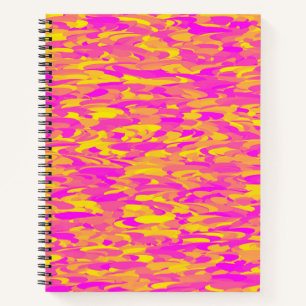 Cuaderno Patrón abstracto rosa amarillo naranja