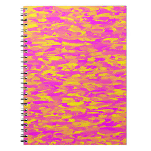 Cuaderno Patrón abstracto rosa amarillo naranja
