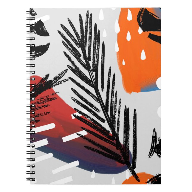 Cuaderno Patrón abstracto sin fisuras con elementos de tint (Frente)