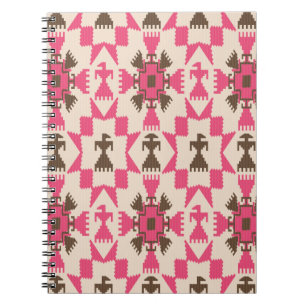 Cuaderno Patrón abstracto sin fisuras de azteca tribal