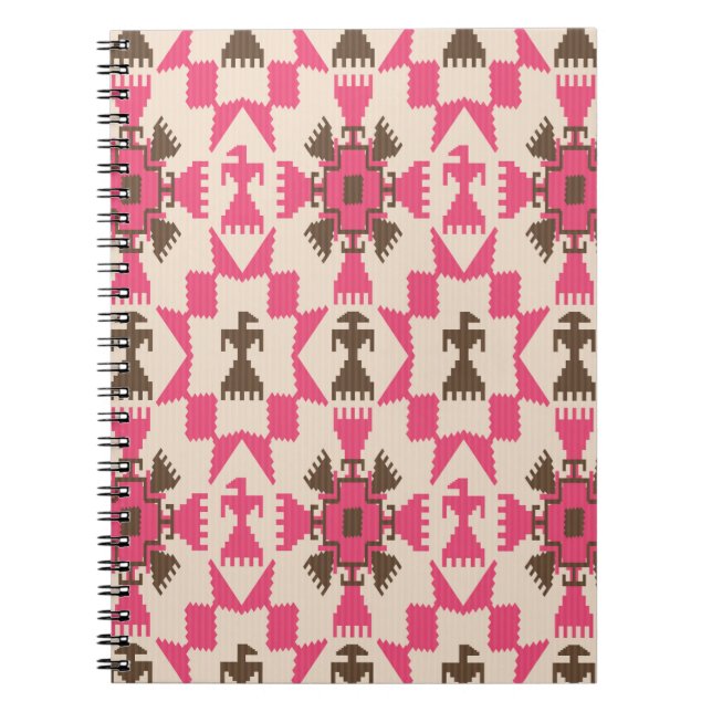 Cuaderno Patrón abstracto sin fisuras de azteca tribal (Frente)