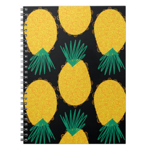 Cuaderno Patrón abstracto sin fisuras de piña. Contemporáne