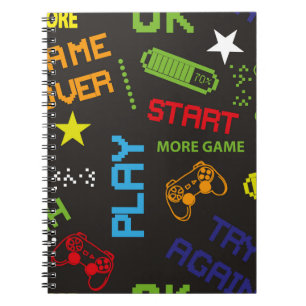 Cuaderno patrón abstracto sin fisuras en el estilo de juego